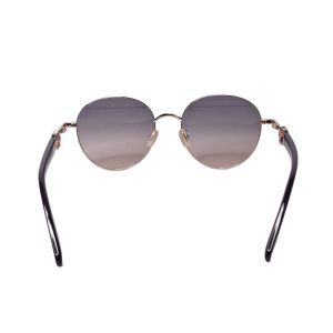 Salvatore Ferragamo SF315SLBK Rose Gold Round Sunglasses