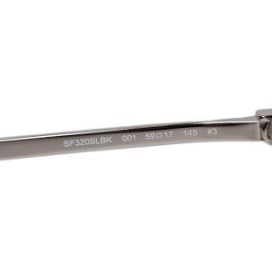 Salvatore Ferragamo SF320SLBK Squared Metal Sunglasses