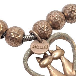 Stroili Sterling Silver Charm Bracelet with Crystal Heart