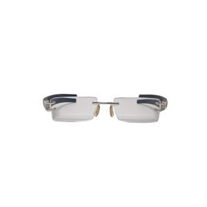 TAG Heuer L-Type Rimless Eyeglasses with Genuine Brown Python Leather Temples