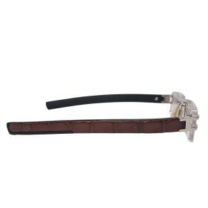 TAG Heuer L-Type Rimless Eyeglasses with Genuine Brown Python Leather Temples