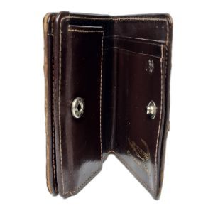 Vintage Crocodile-Skin Clasp Billfold Wallet