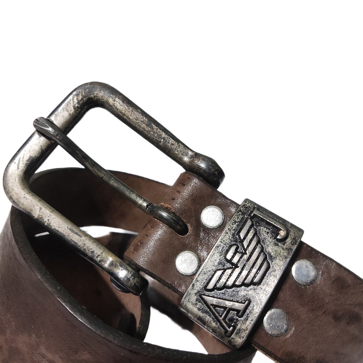 Armani Jeans Men's Leather Belt - Flip