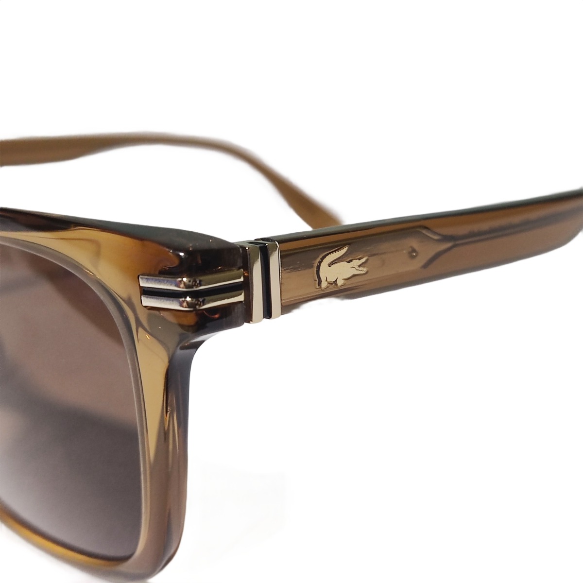 Lacoste Metal Crocodile Logo Wellington Sunglasses - Flip