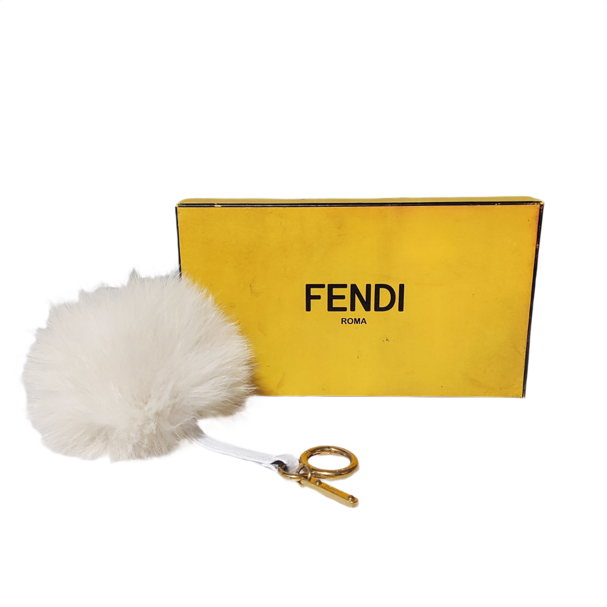 Fendi Pompom Charm Fur Pink