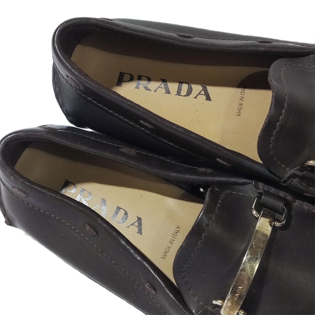 Prada Black Mens Loafers - Flip