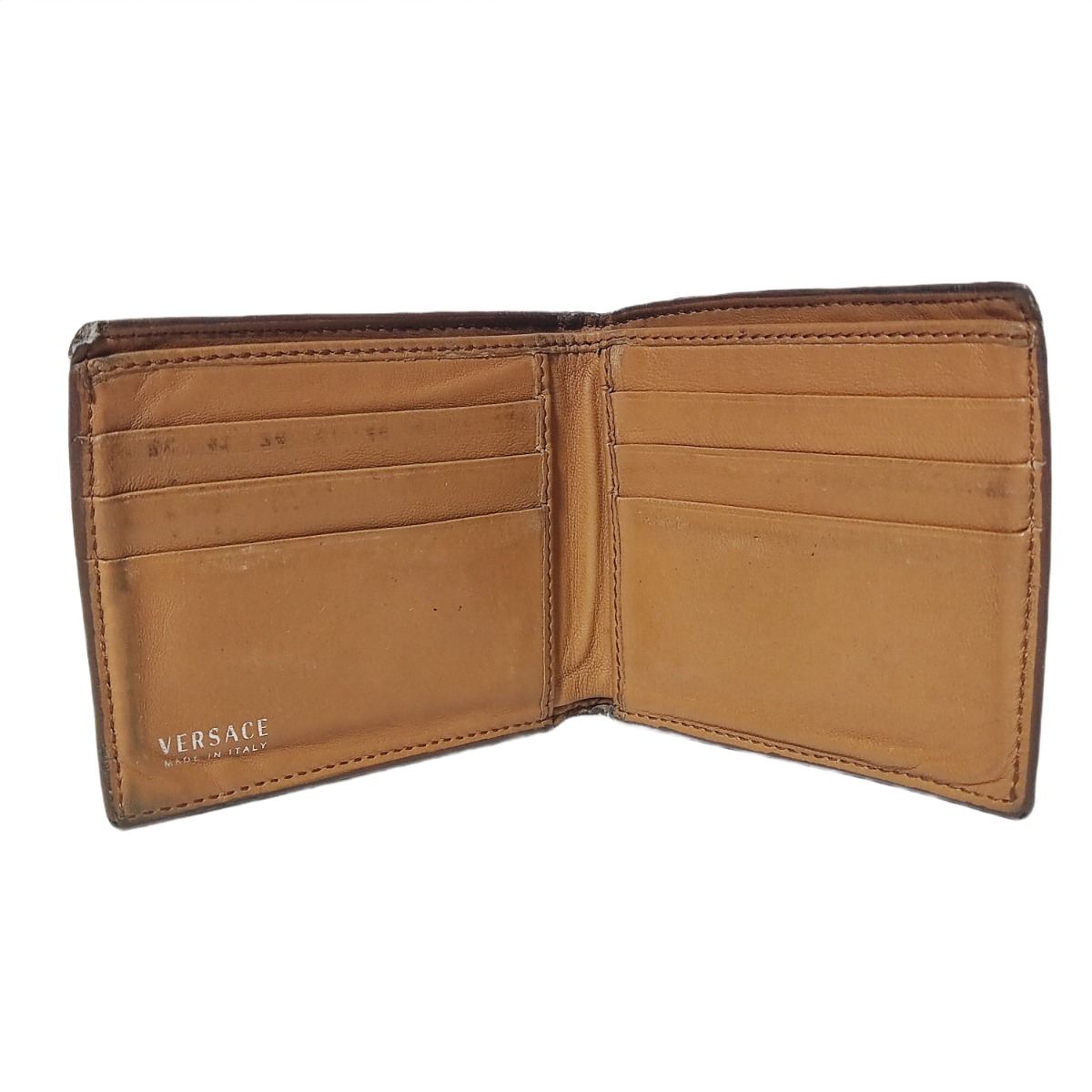 Versace Python Leather Mens Wallet - Flip