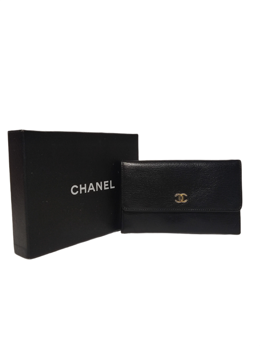 Chenel Black Wallet - Flip