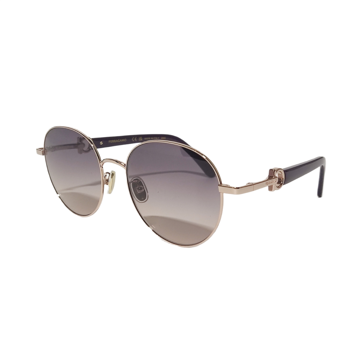 Ferragamo SF315SLBK Round Sunglasses