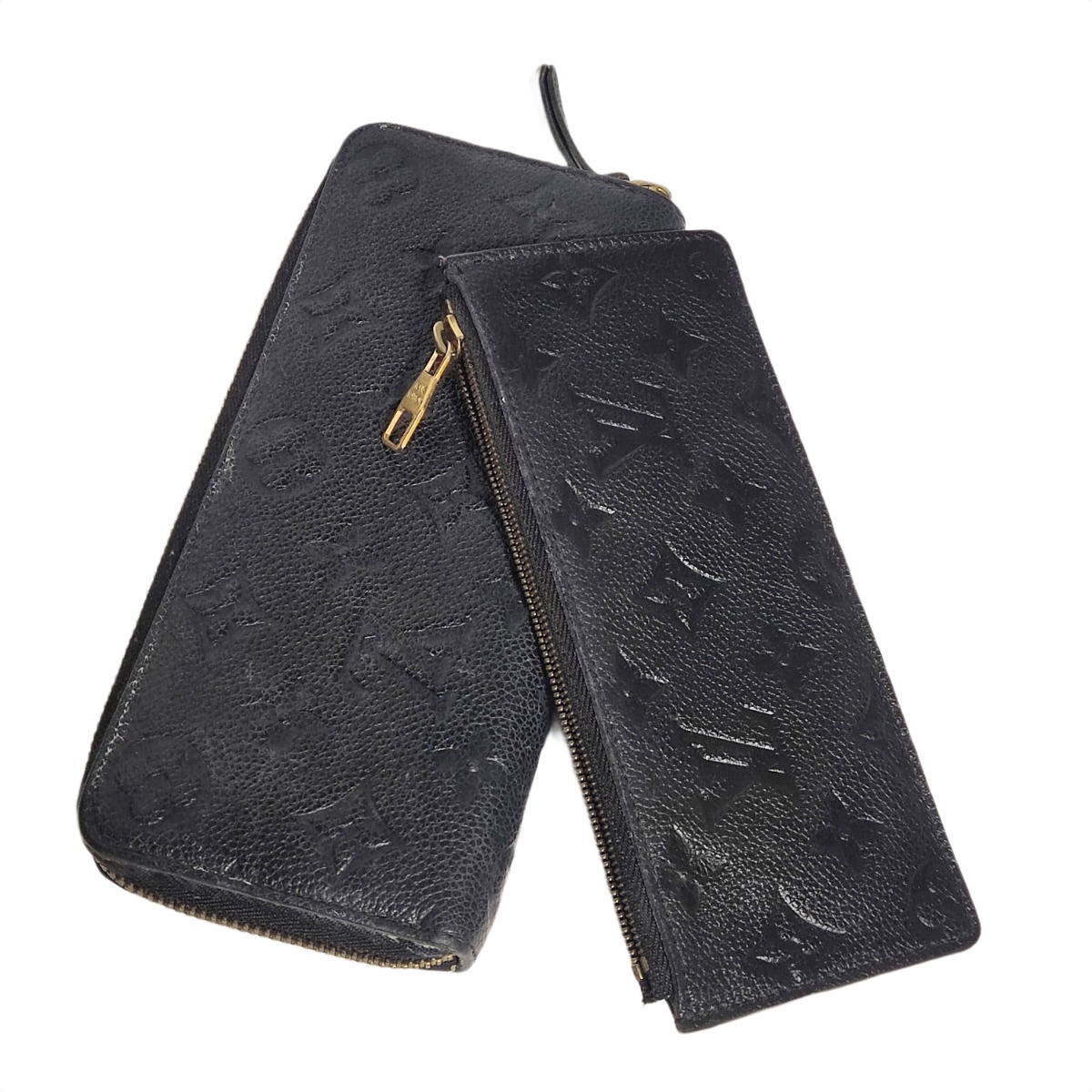 Louis Vuitton Black Monogram Empreinte Clemence Wallet