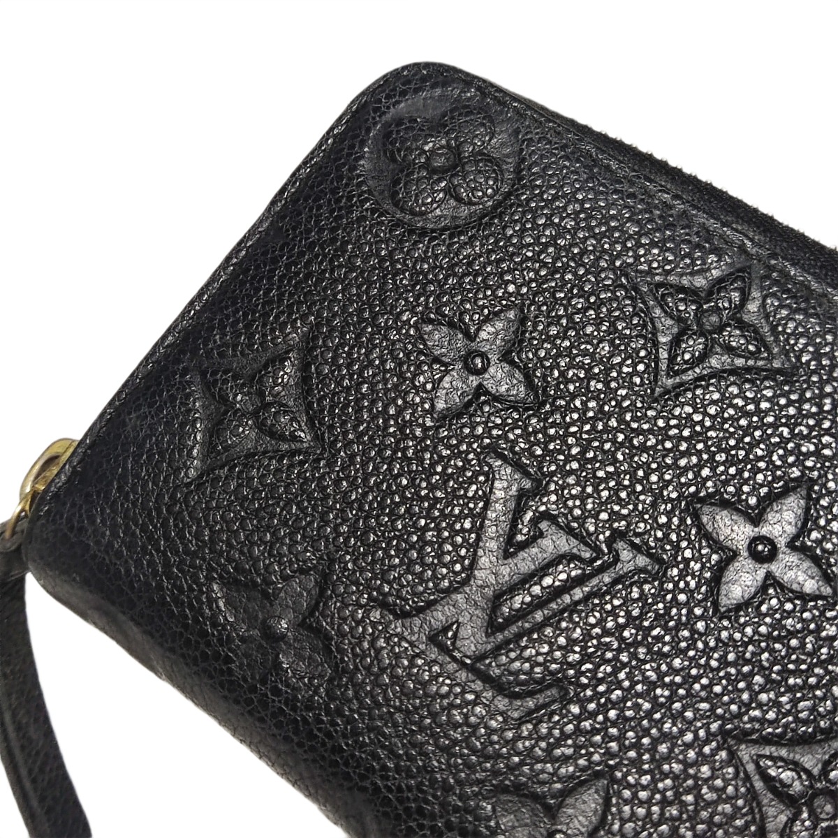 Louis Vuitton Black Monogram Empreinte Clemence Wallet - Flip