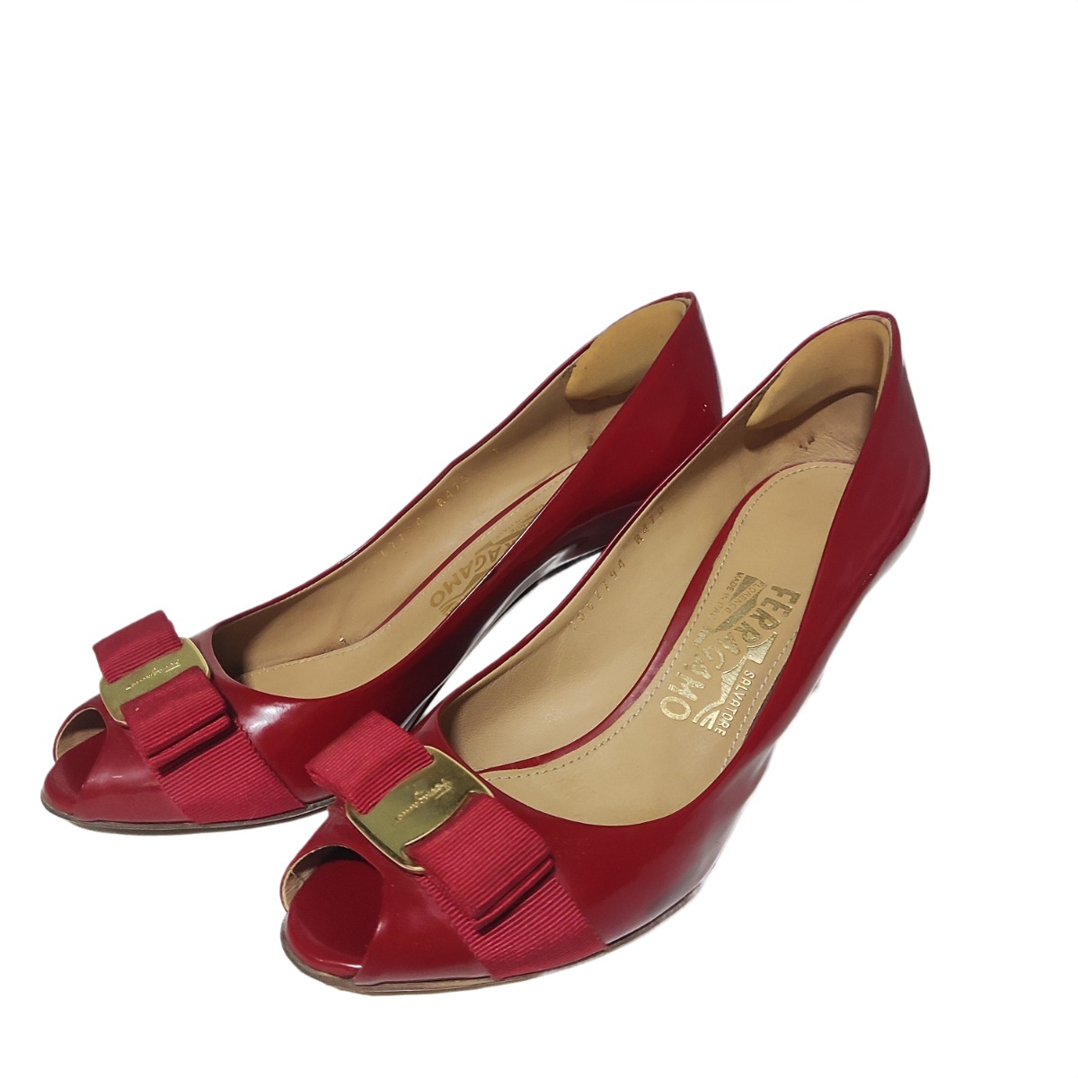 Salvatore Ferragamo Red Patent Leather heels - Flip