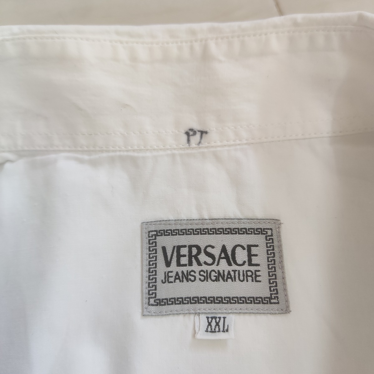 Versace Jeans Couture White Cotton XXL Long Sleeve Shirt - Flip