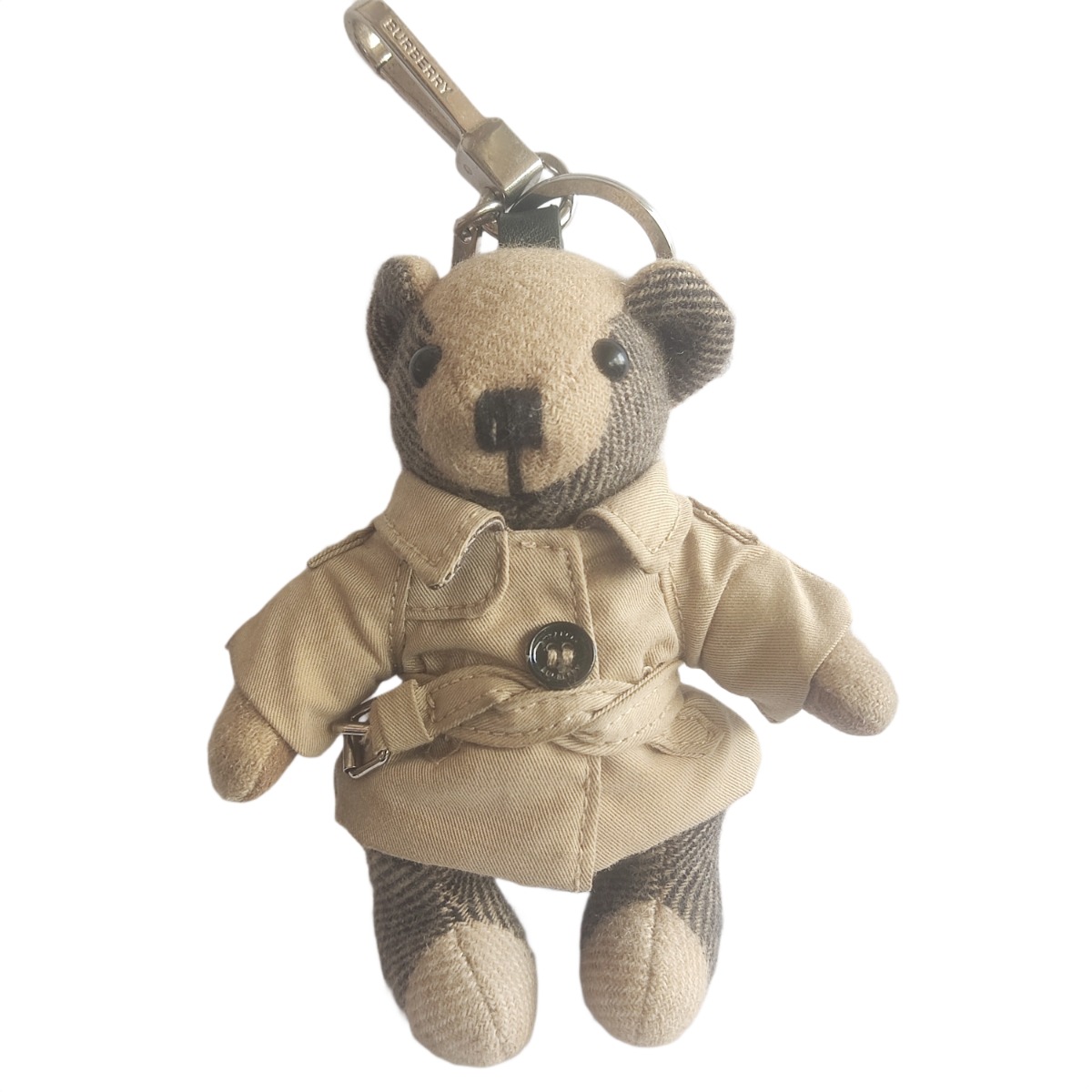 Burberry Thomas Bear In Trench Coat Beige Cashmere Bag Charm