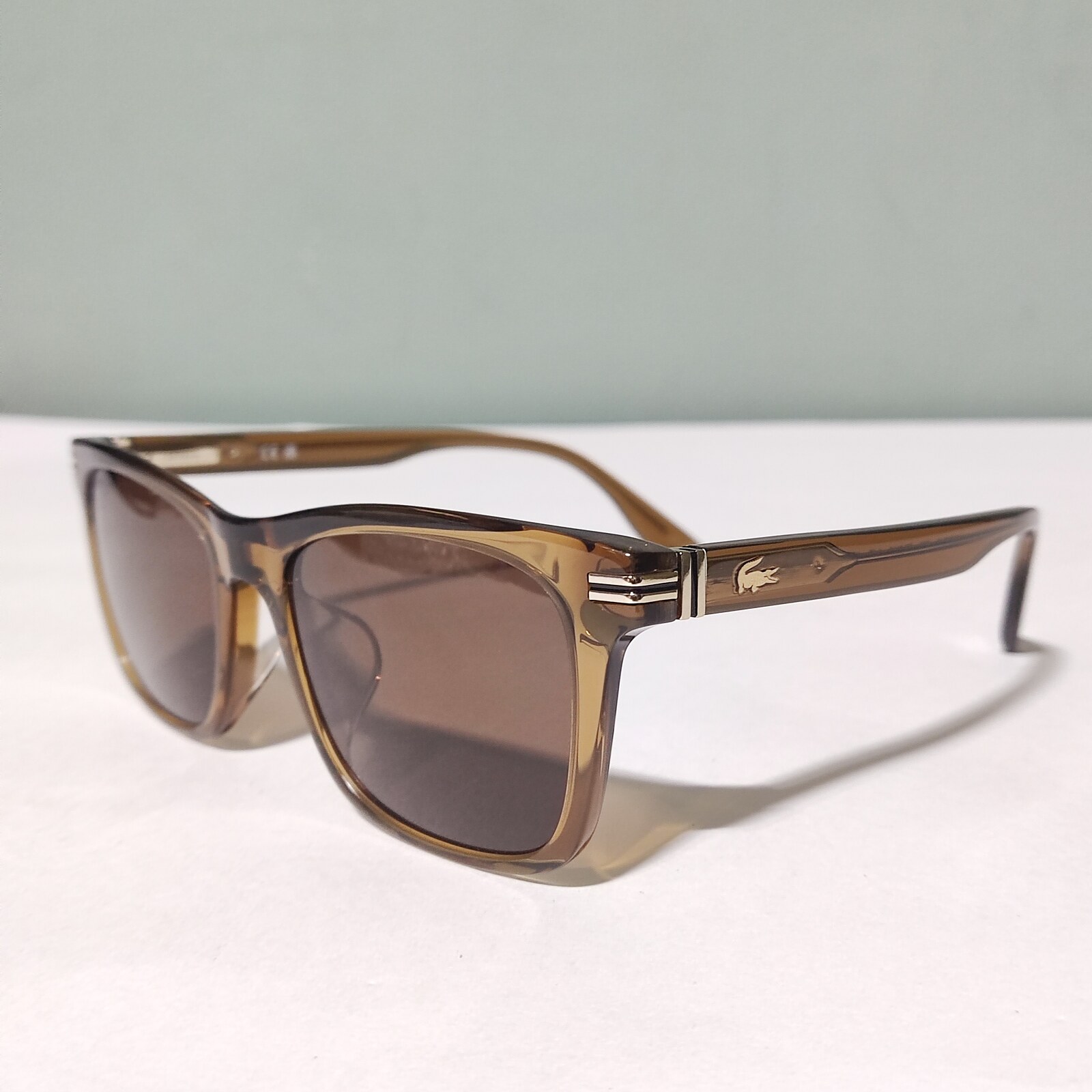 Lacoste Metal Crocodile Logo Wellington Sunglasses