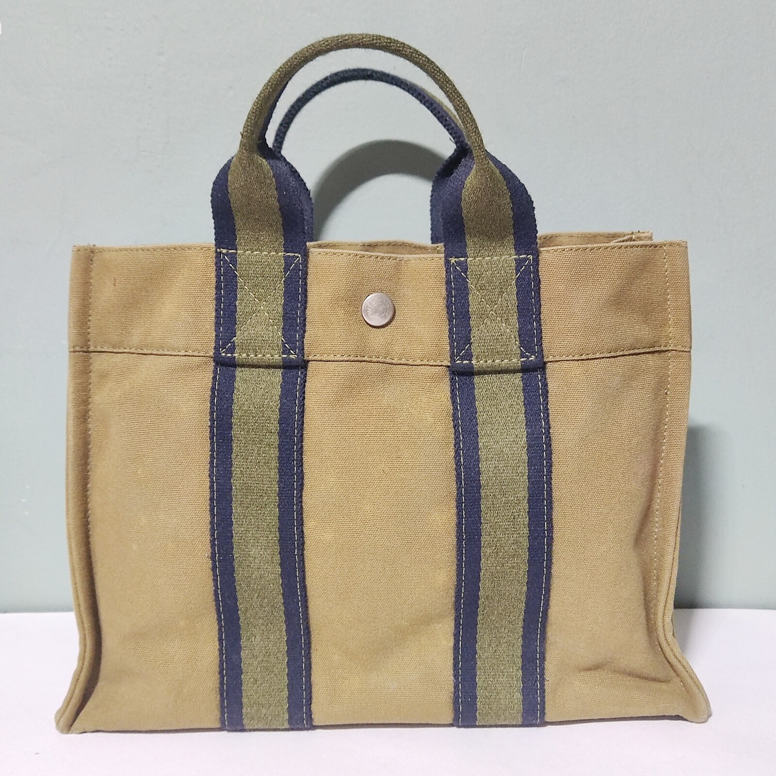 Hermes Mini Canvas Handbag