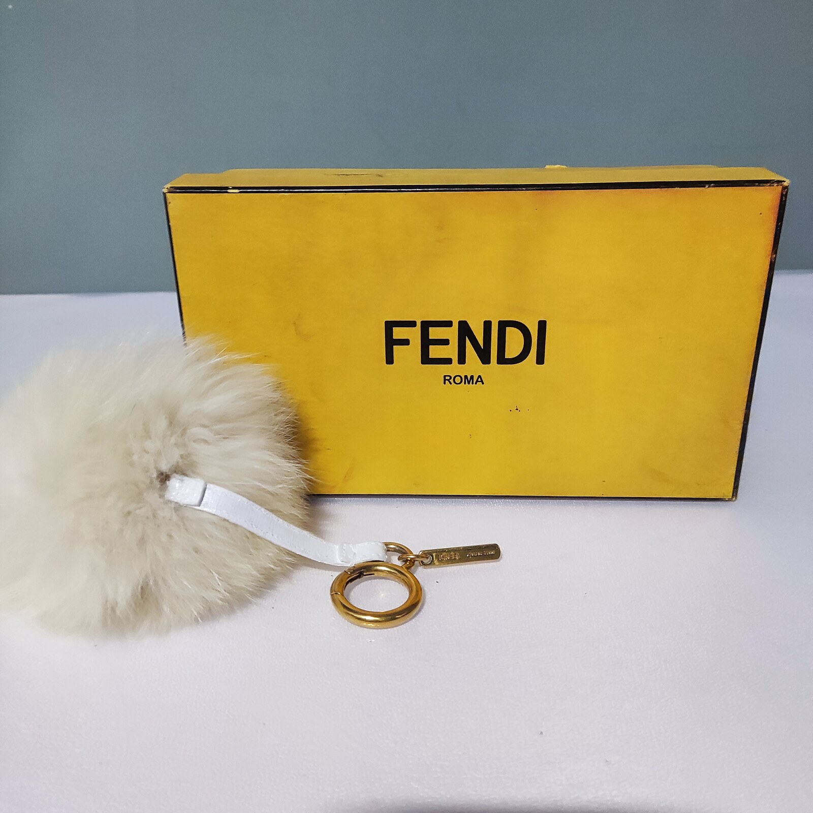 Fendi Pompom Charm Fur Pink