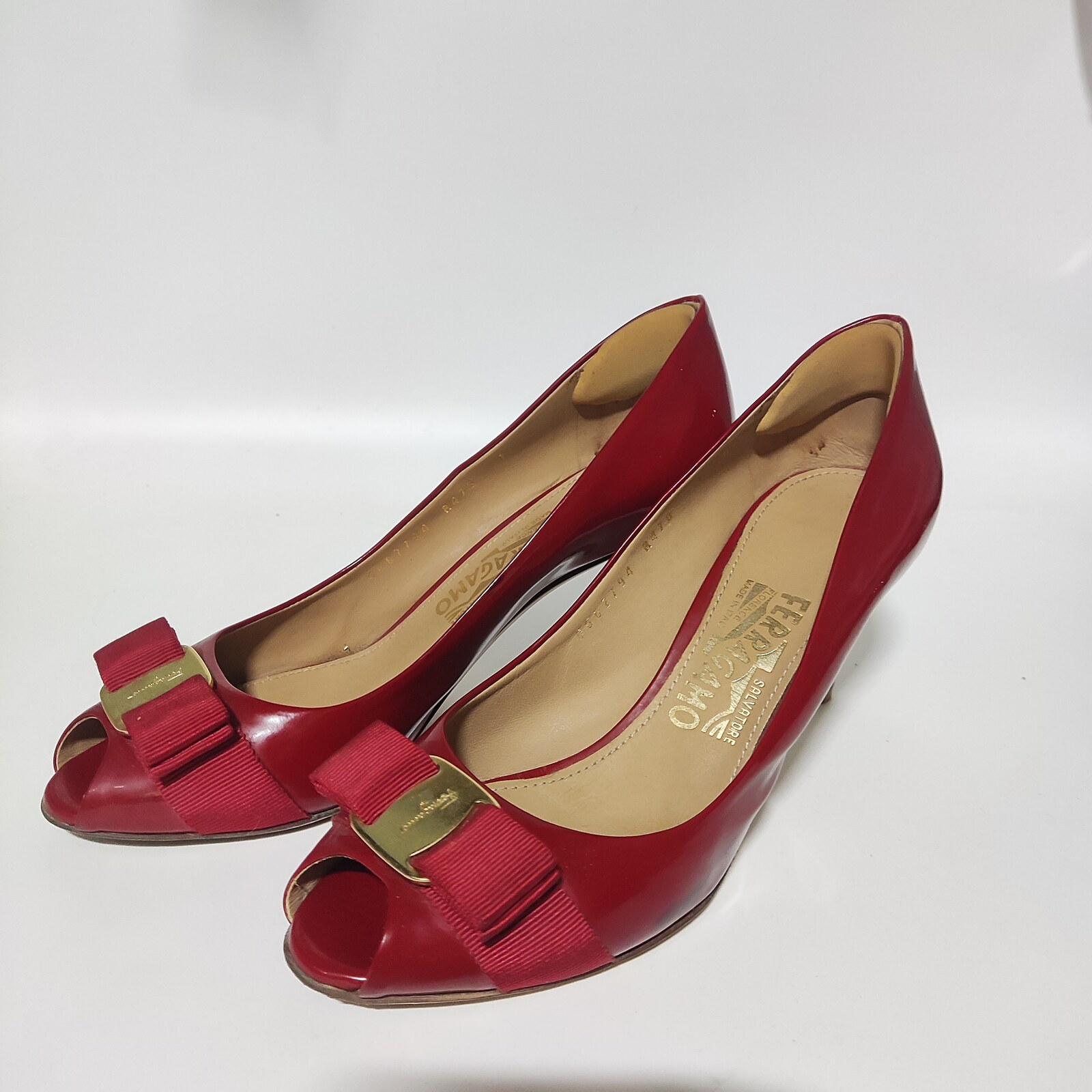 Salvatore Ferragamo Red Patent Leather heels