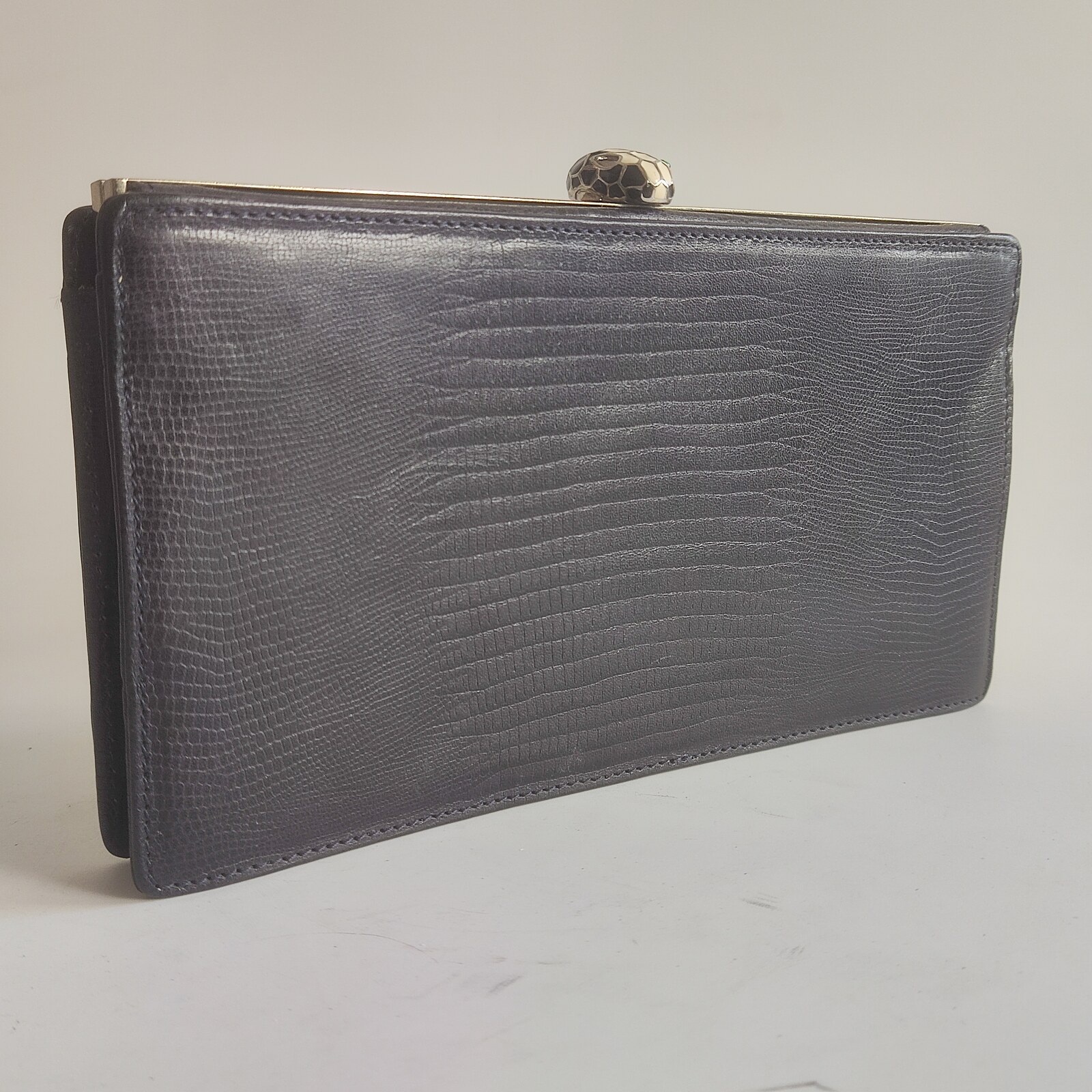 Bvlgari Python Leather Clutch 