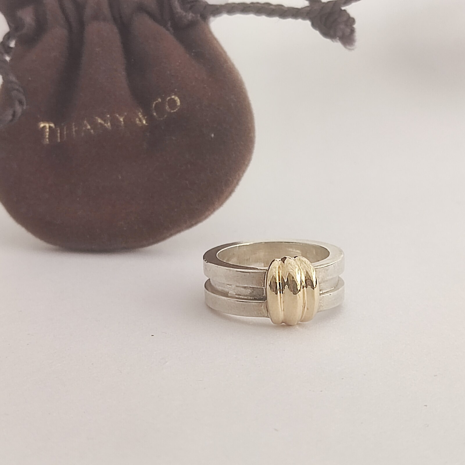 Tiffany & Co. 18k Gold & Silver Ring