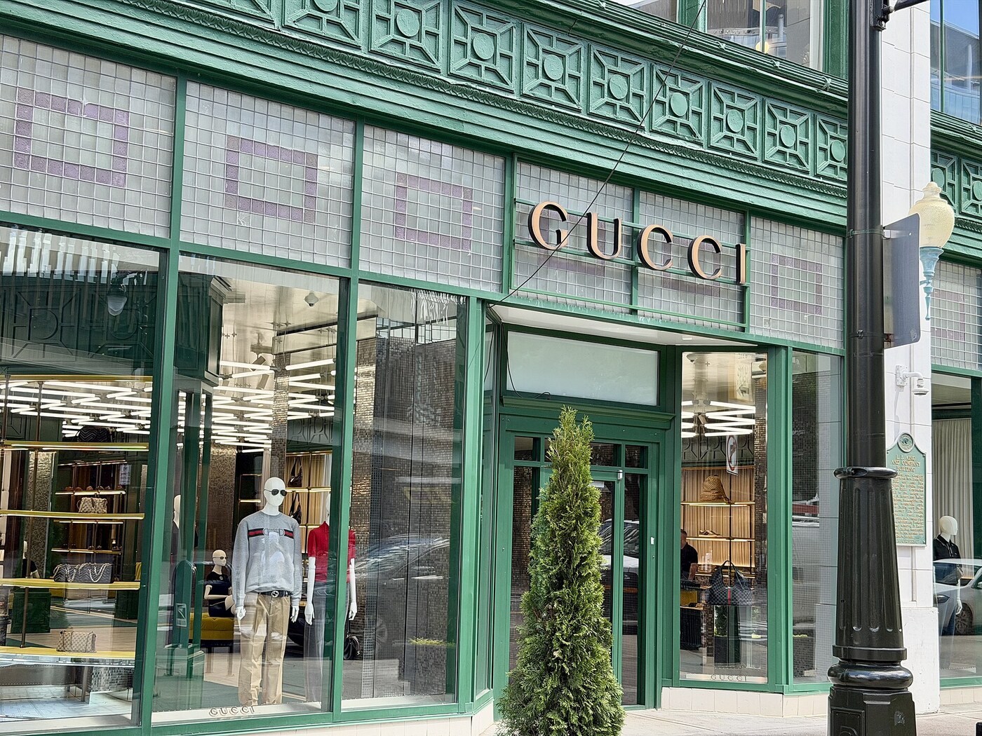 A Gucci boutique storefront