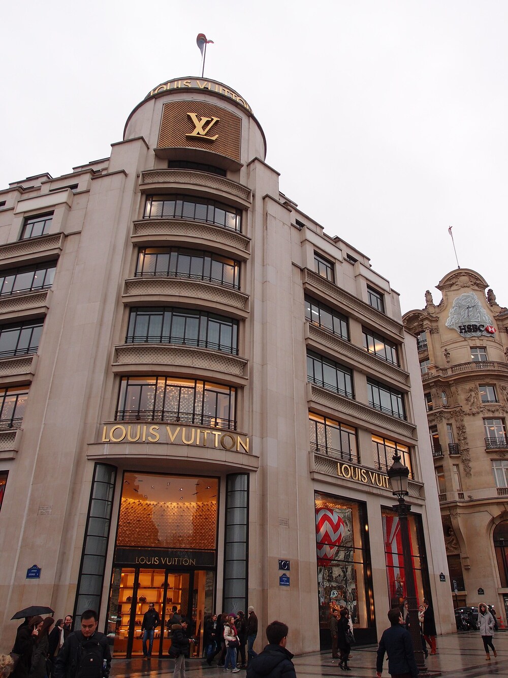 The Louis Vuitton flagship on the Champs-Élysées, Paris