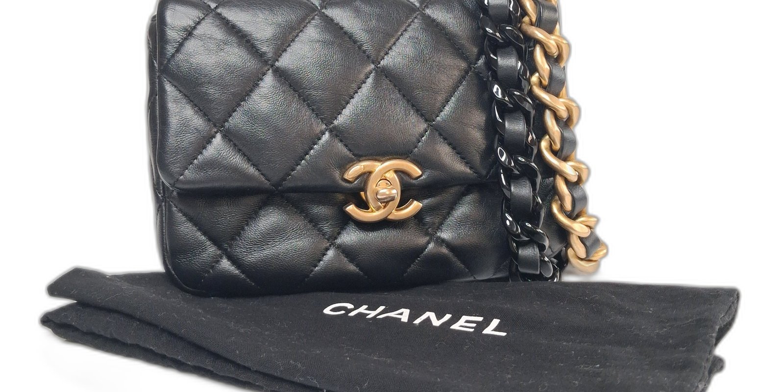 Chanel mini flap bag with its dust bag